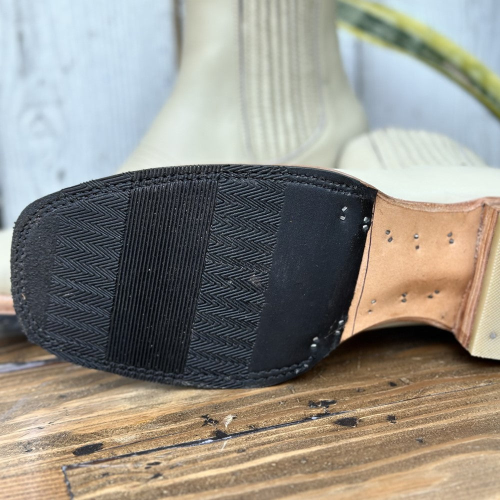 740 Botin Vaquero Hueso - Botines Vaqueros para Hombre - Botines Vaqueros Piel Napa - Botines para Hombre