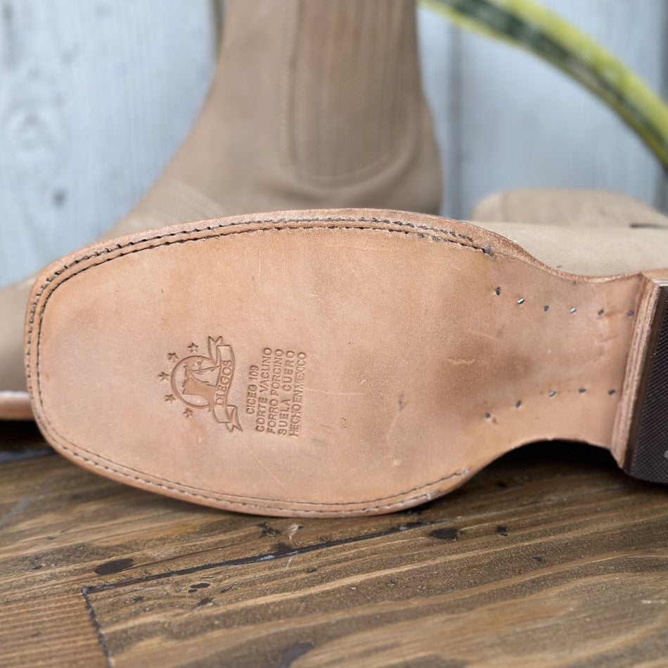 745 Botin Vaquero de Nobuck Camel - Botines Vaqueros para Hombre - Botines Vaqueros de Nobuck - Botines para Hombre (5)