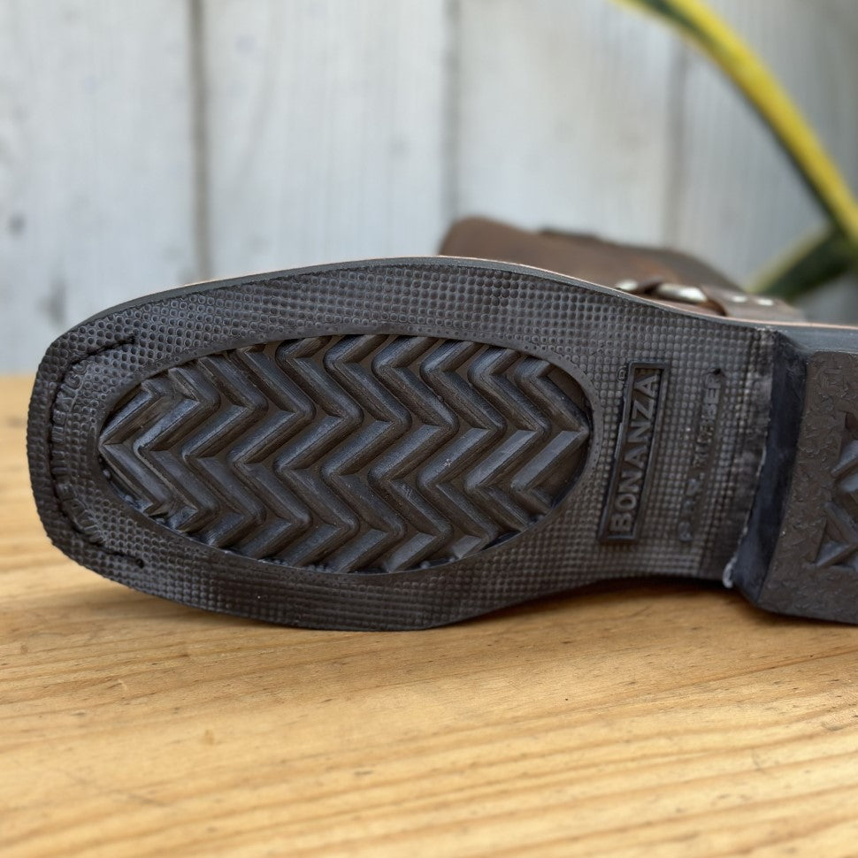 BA-122 Crazy Brown - Botas de Motociclista - Botas con suela antiderrapante