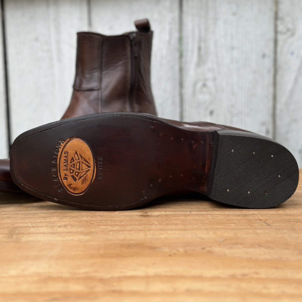 Botin Vaquero Miel Horma Dubai con Cierre para Hombre | BS-Vincent | Suela de Vaqueta