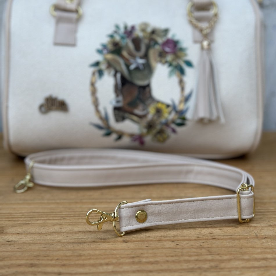 Bolsa Vaquera para Mujer con Par de Botas Pintadas a Mano