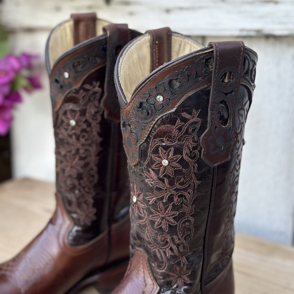 Bota Vaquera DA-2411 Cafe Armonia - Botas Vaqueras para Mujer - Botas Vaqueras Mexicanas para Mujer (5)