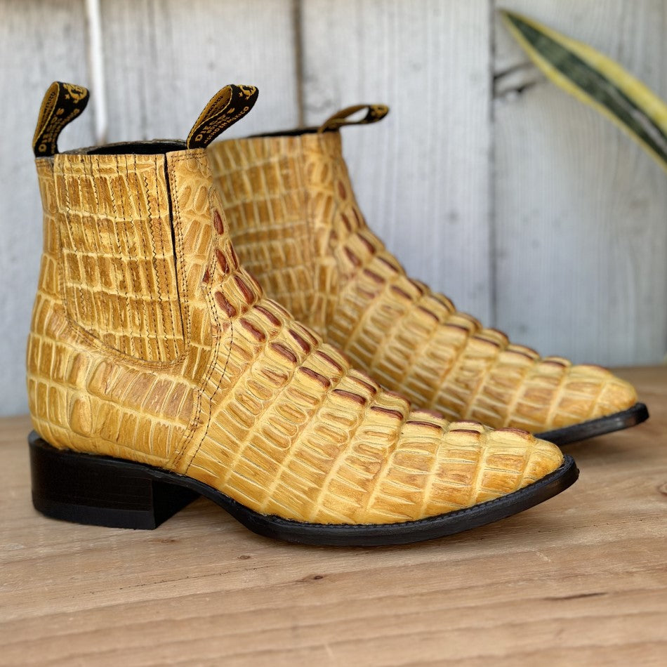 DB-304 Cocodrilo Imitación Mantequilla Botines Vaqueros Exoticos par