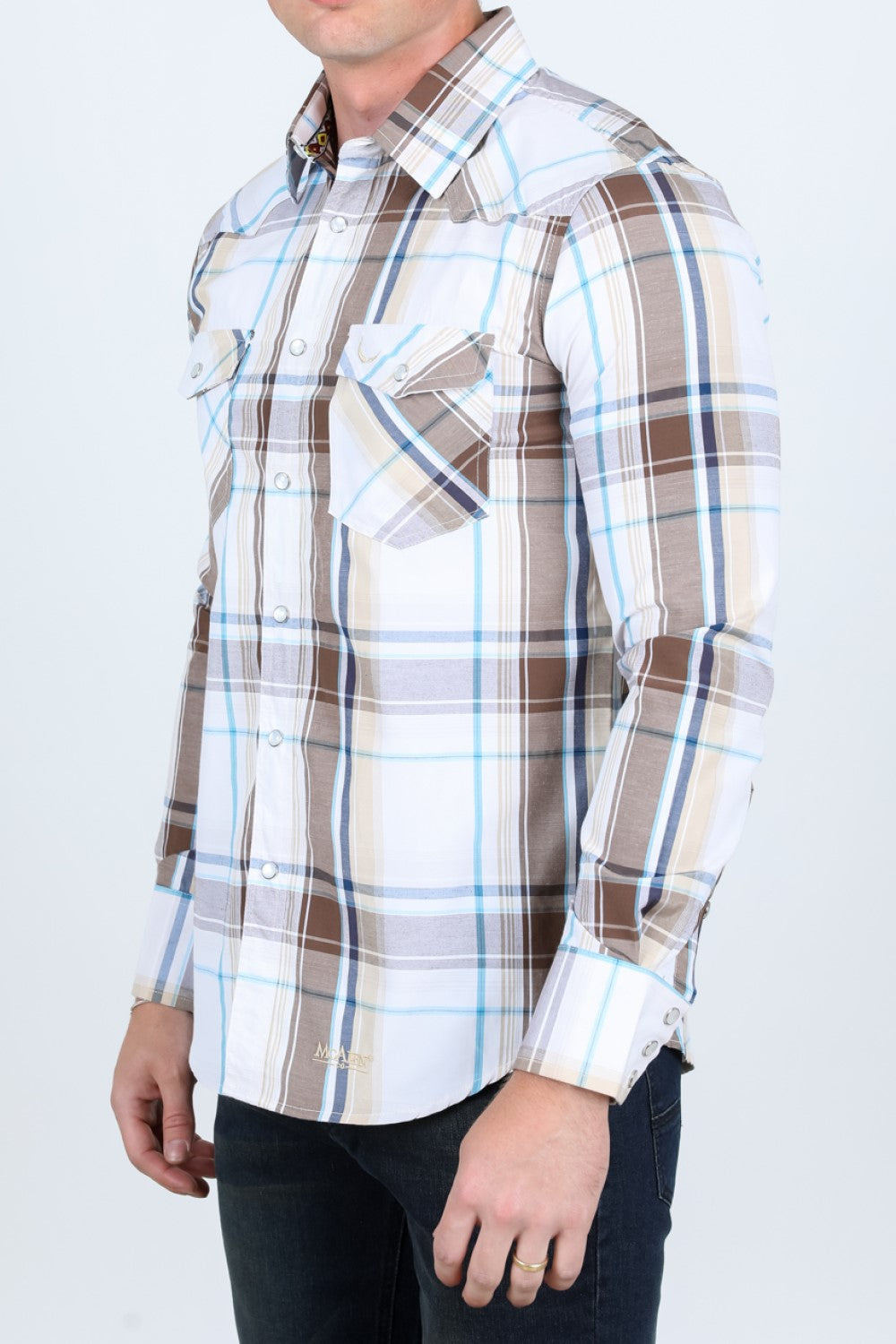 Camisa de Cuadros MC-200-48 - Camisas Vaqueras de Manga Larga para Hombre - Camisas Vaqueras De Mexico (3)