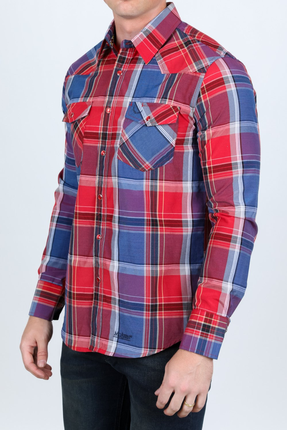 Camisa de Cuadros MC-200-44 - Camisas Vaqueras para Hombre - Camisas Vaqueras de Mexico para Hombre (2)