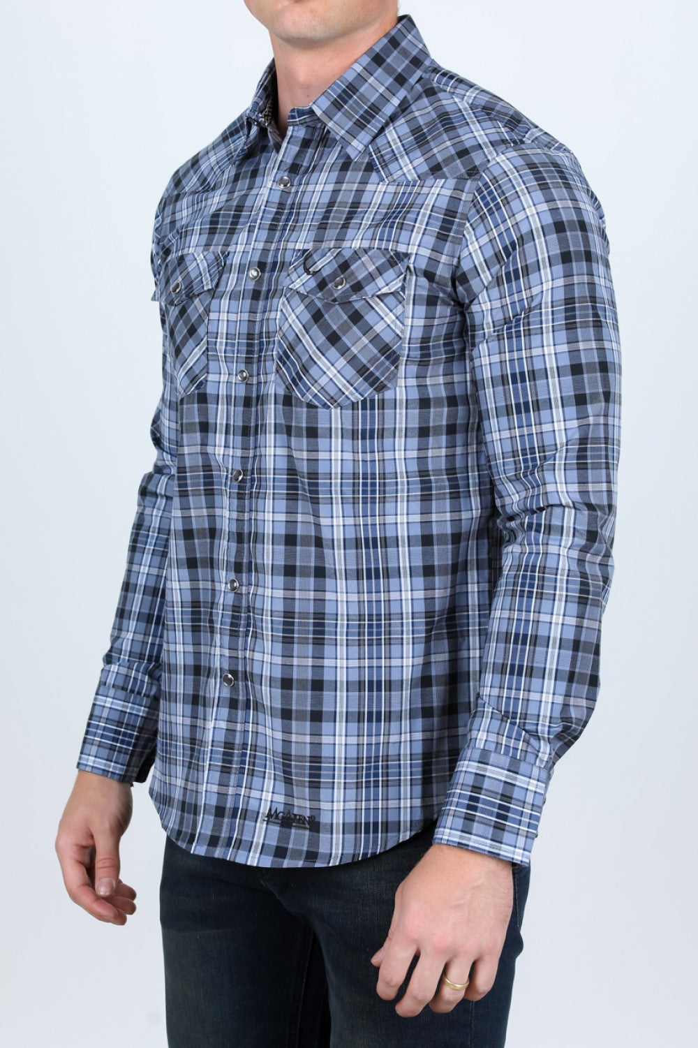 Camisa Vaquera MC-200-52 - Camisas Vaqueras de Cuadros para Hombre - Camisas Vaqueras de Mexico para Hombre (2)