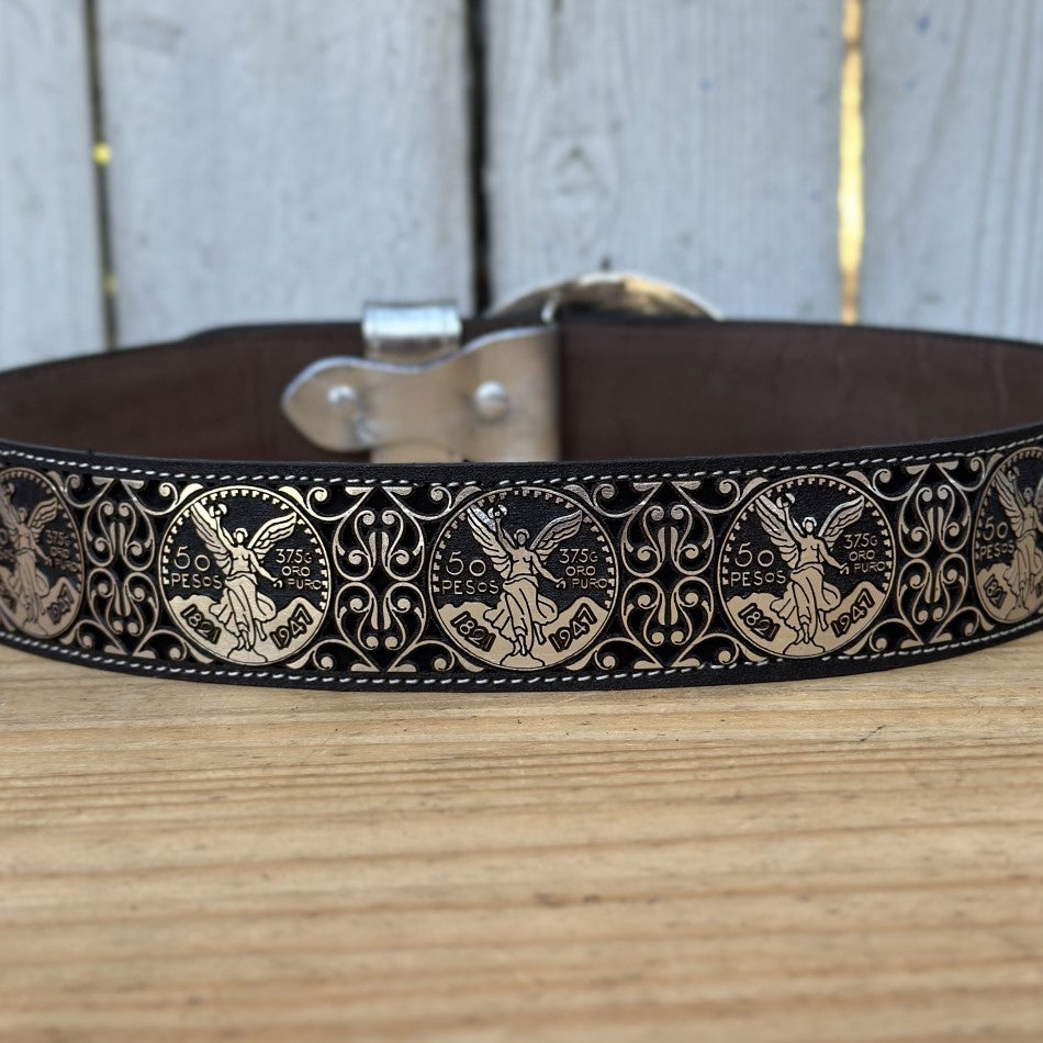 Cinturon Navajeado Centenario Plateado - CInturones Vaqueros para Hombre (5)