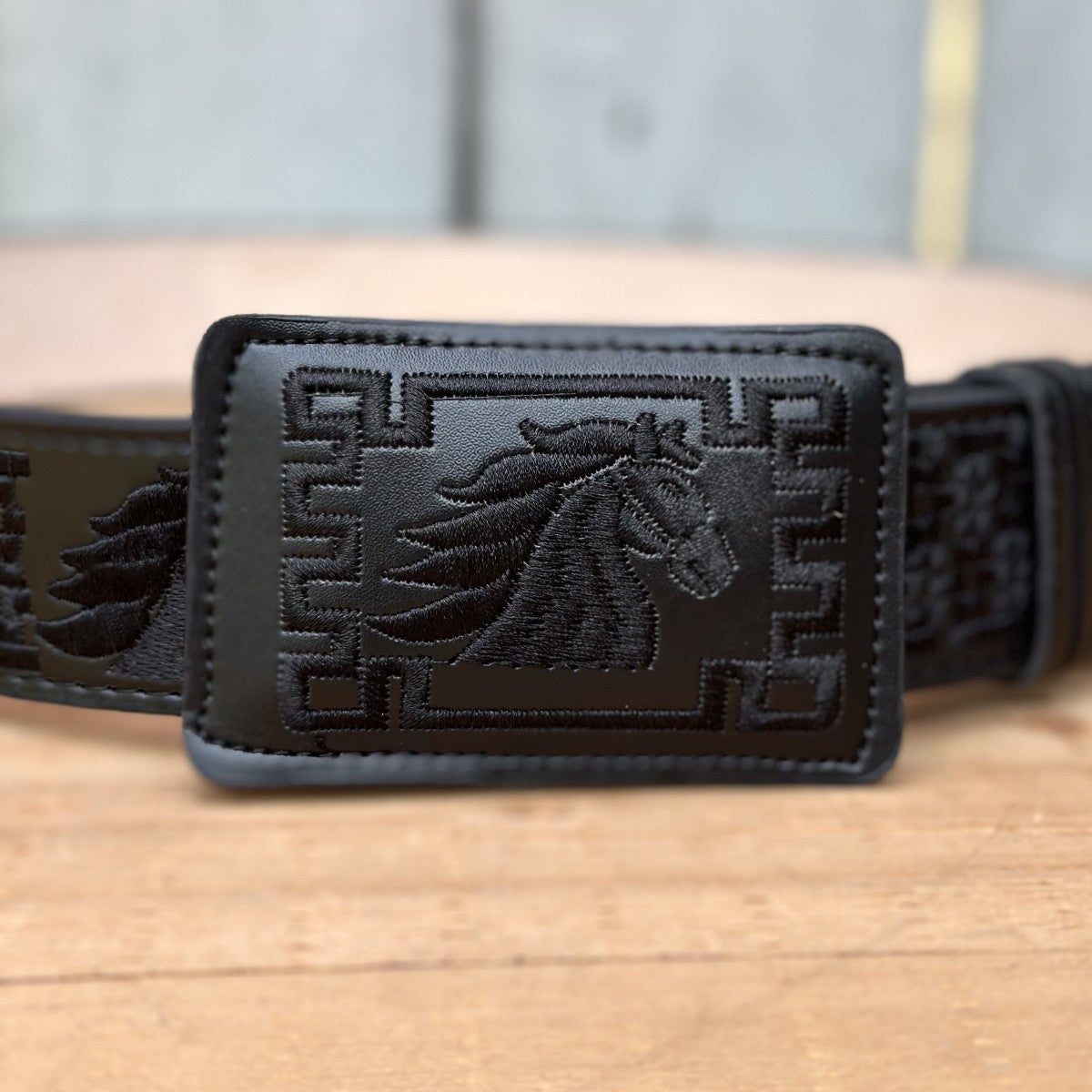 Cinturón Vaquero "Caballo" Negro - Cinturones Vaqueros para Hombre (5)