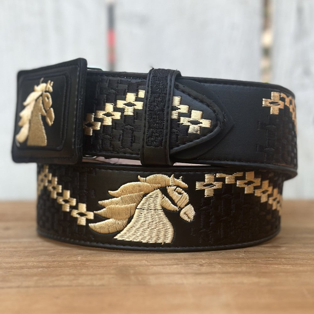 Cinturón "Caballo de Oro" - Cinturones Vaqueros para Hombre - Cinturones Vaqueros Mexicanos (5)