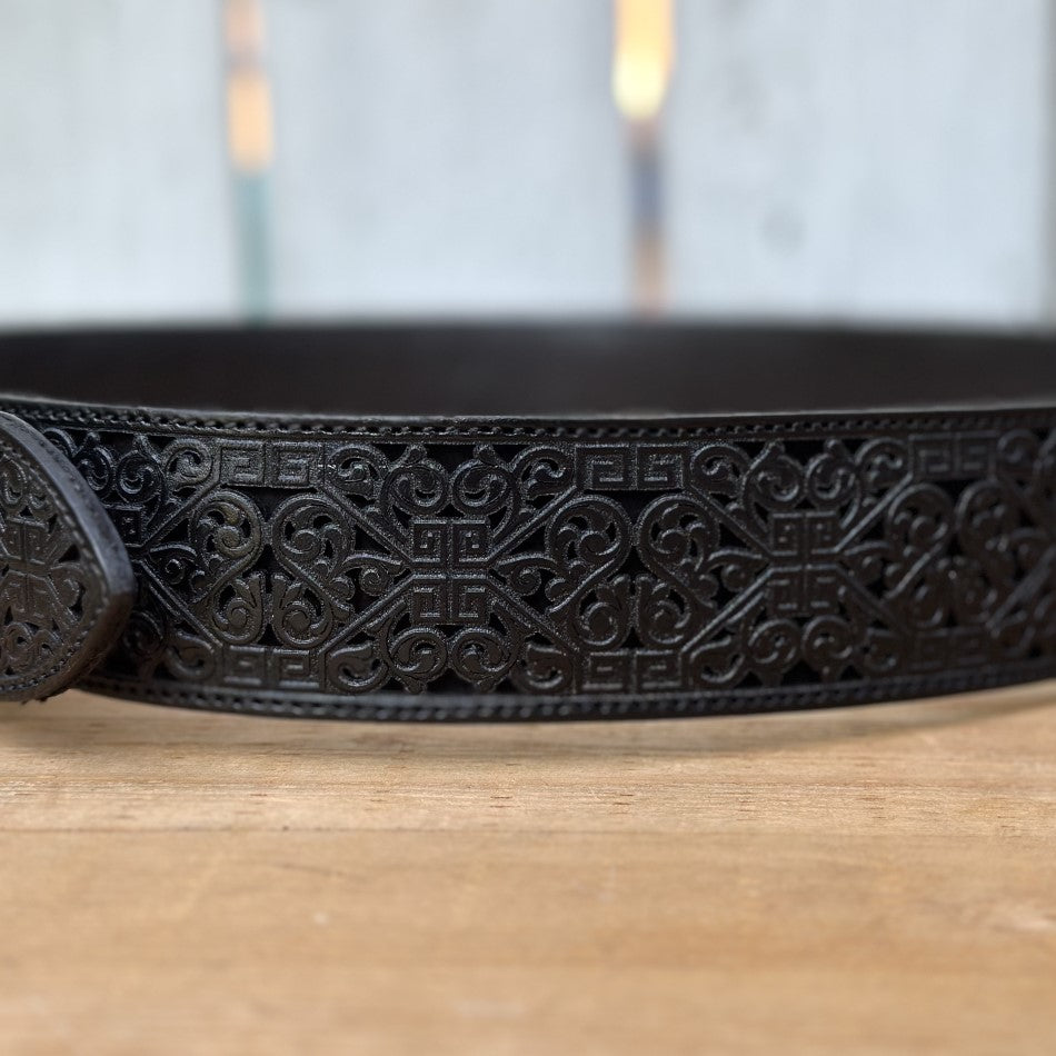 Cinturón Vaquero "El Jefe" Negro - Cinturones Vaqueros para Hombre (6)