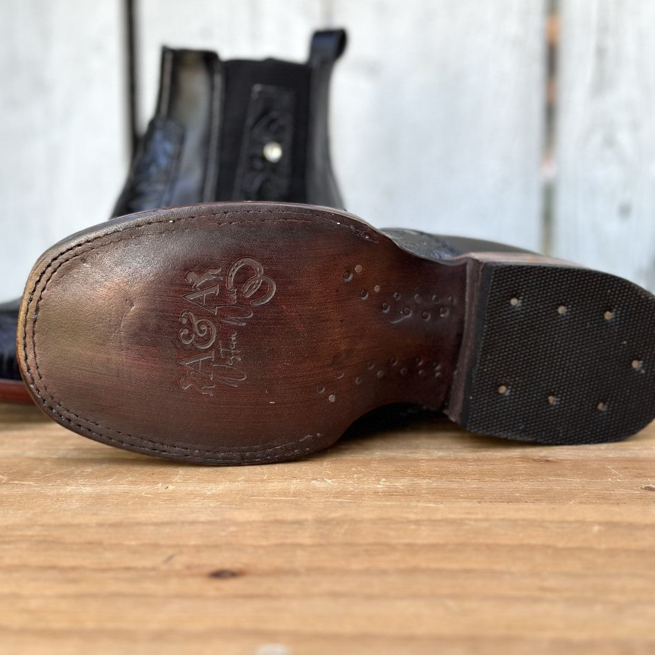 DA-508 Cincelado Negro - Botines Vaqueros Cincelados para Mujer