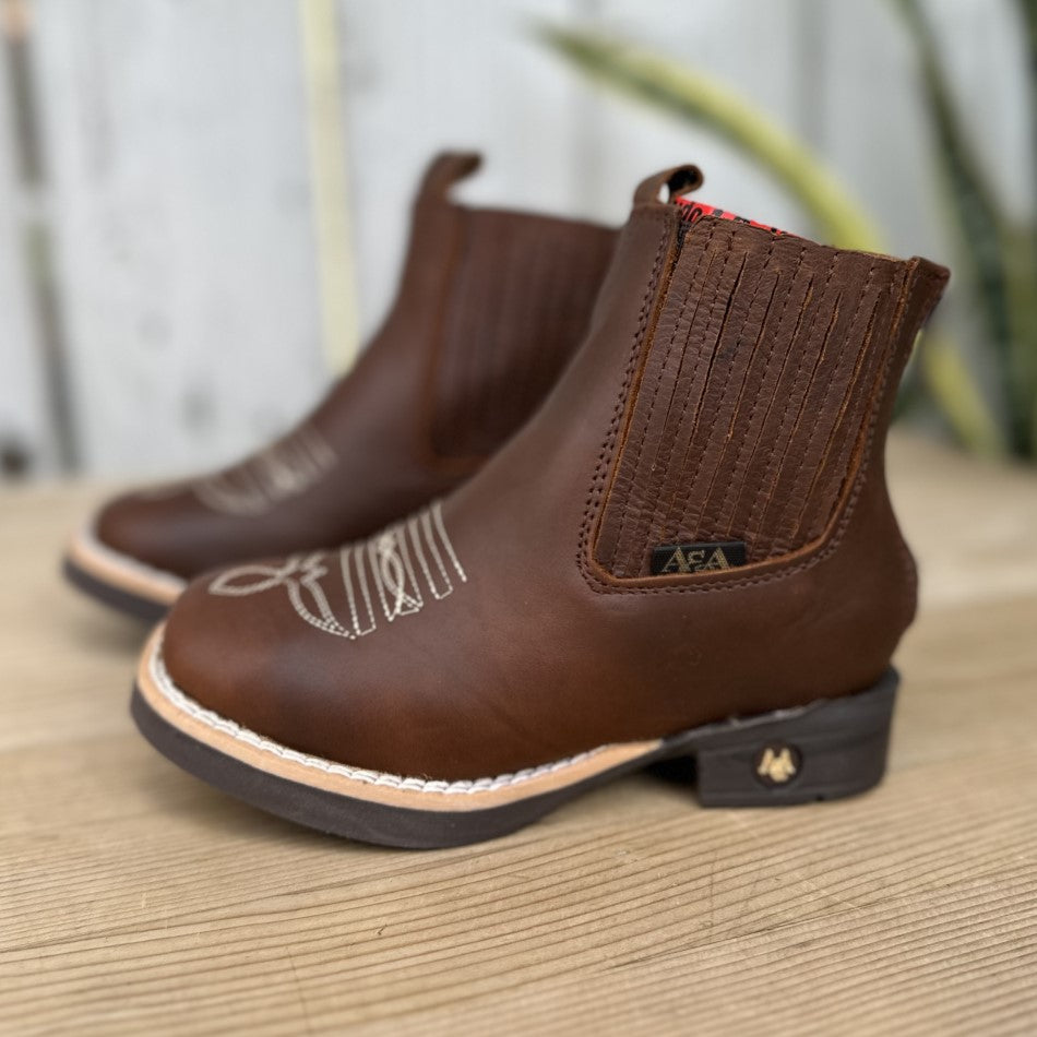 DA-Leo Tan - Botines Vaqueras para Niños - Botin Vaquero para Niño - Botines para Niños (2)