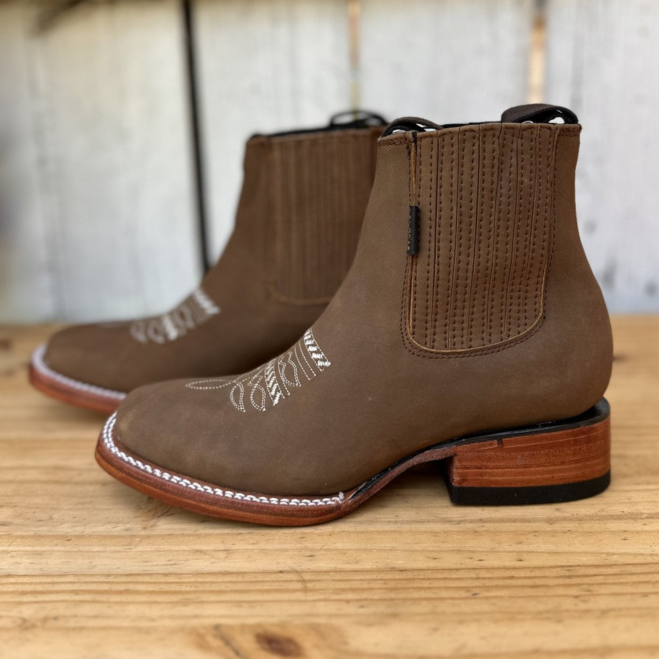 DA-Mariana Avellana- Botin Vaquero para Mujer - Botines Vaqueros para Mujer de Nobuck - Botines de Nobuck Vaqueros