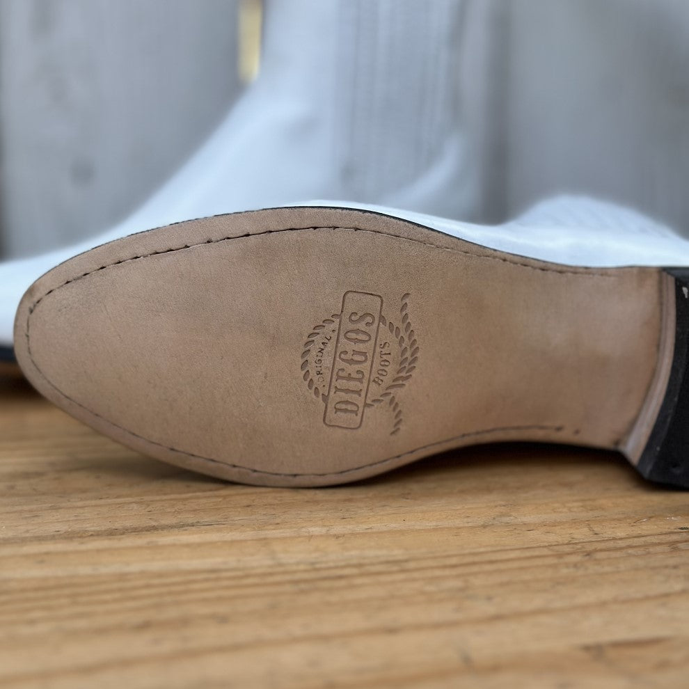 DB-45 Blanco - Botines Charros para Hombre - Botines Vaqueros Charros para Hombre - Botin Charro Blanco (5)