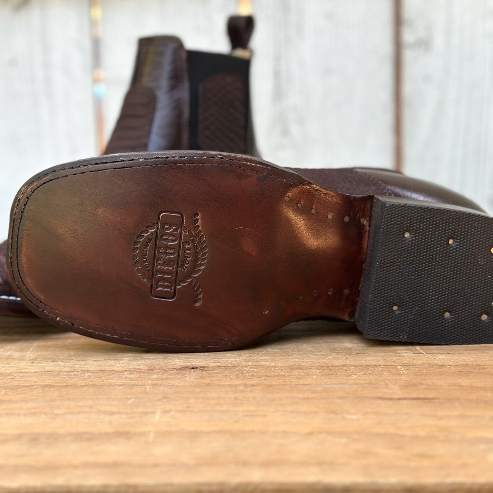 DB-Botin Imitación Pitón Café - Botines Vaqueros Exoticos para Hombre (6)