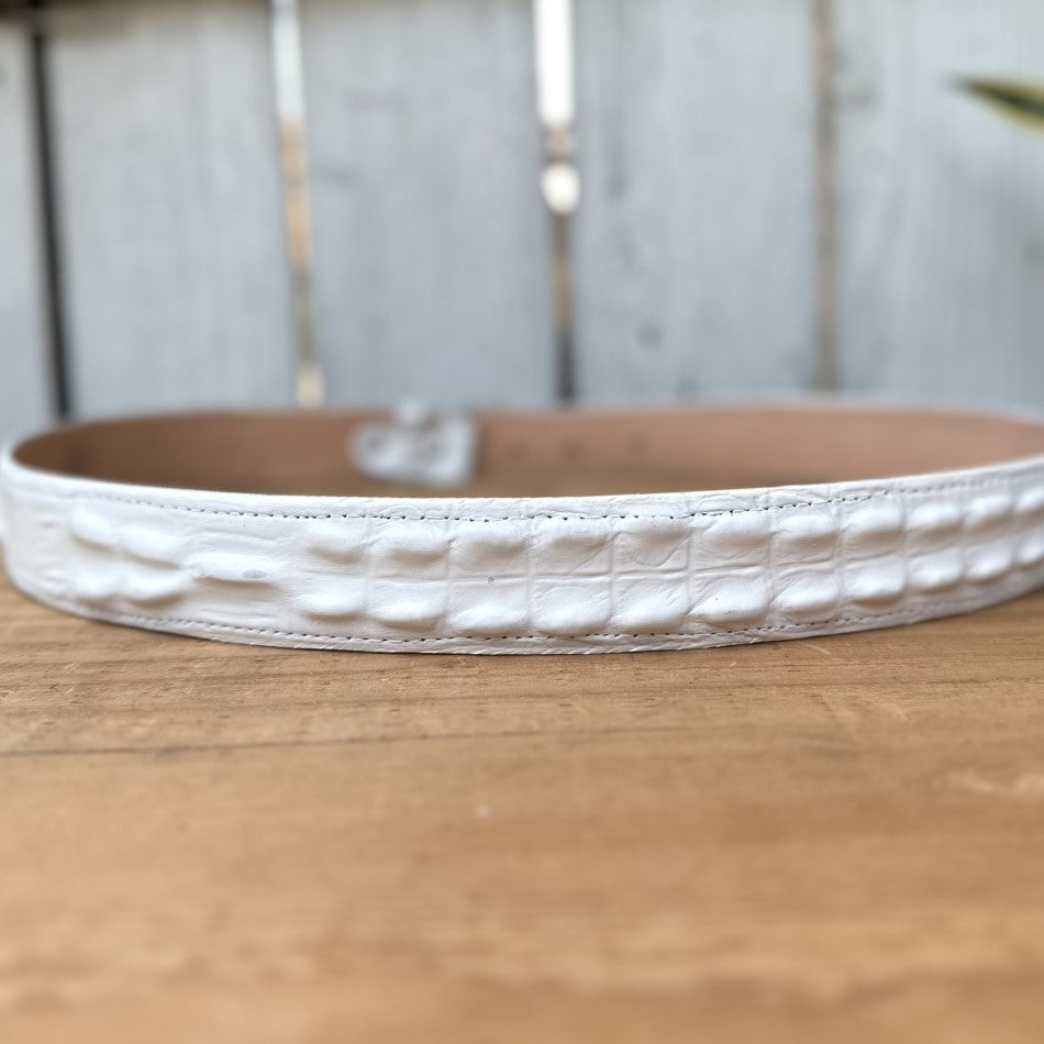 DB-Cocodrilo Imitacion Hueso - Cinturones Vaqueros Exoticos - Cinturones de piel para Hombre (5)