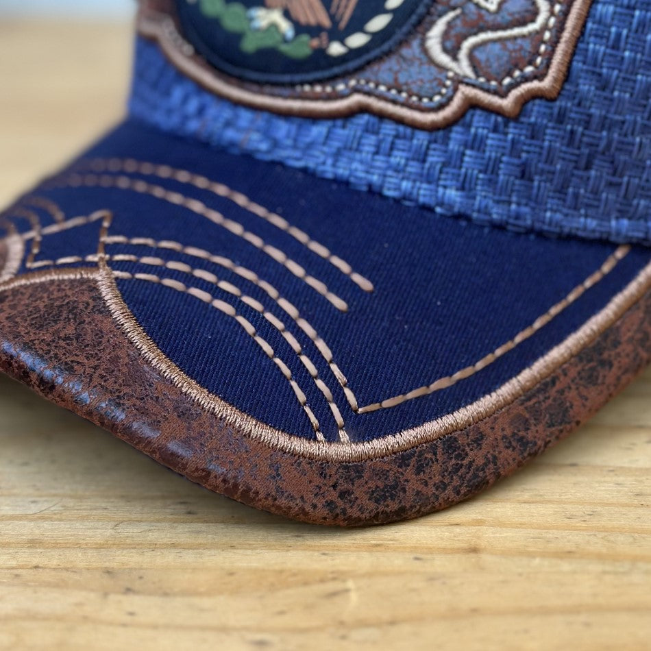 Gorra Vaquera GD2319 MX NAV Azul con Aguila Mexicana - Gorras Vaqueras (4)