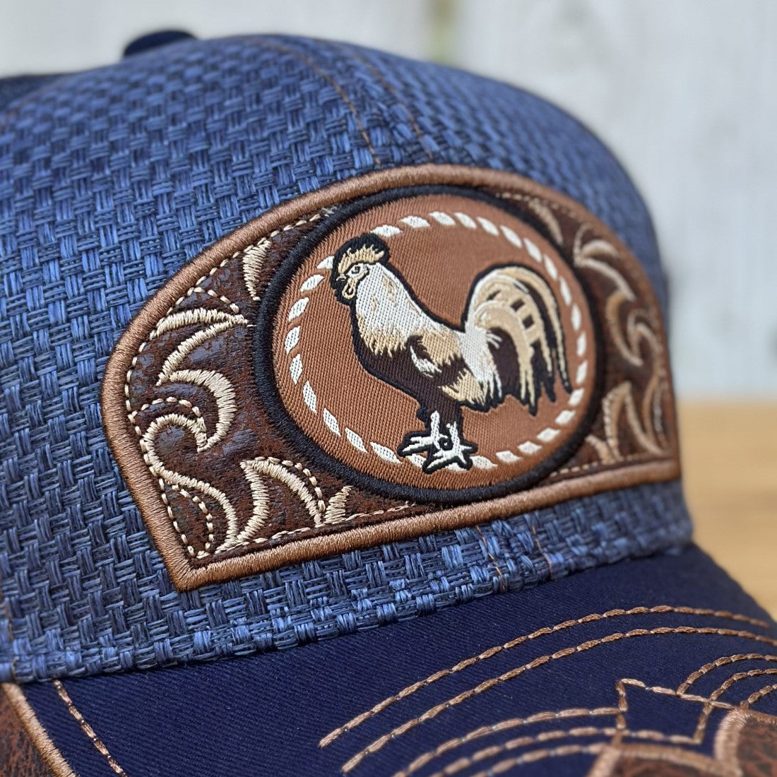 Gorra Vaquera GD2319 RS NAV Azul con Gallo - Gorras Vaqueras (3)