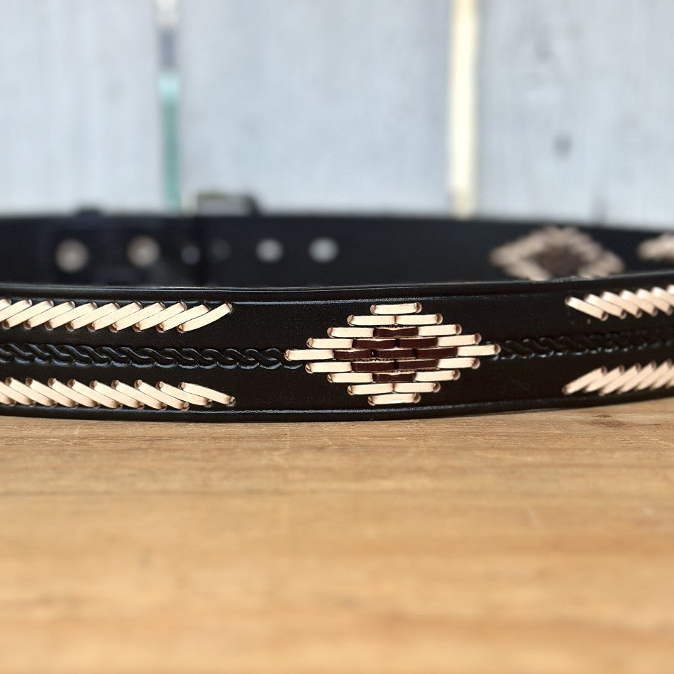 Cinturón "Mixteco" Negro - Cinturones Artesanales Mexicanos para Hombre (5)