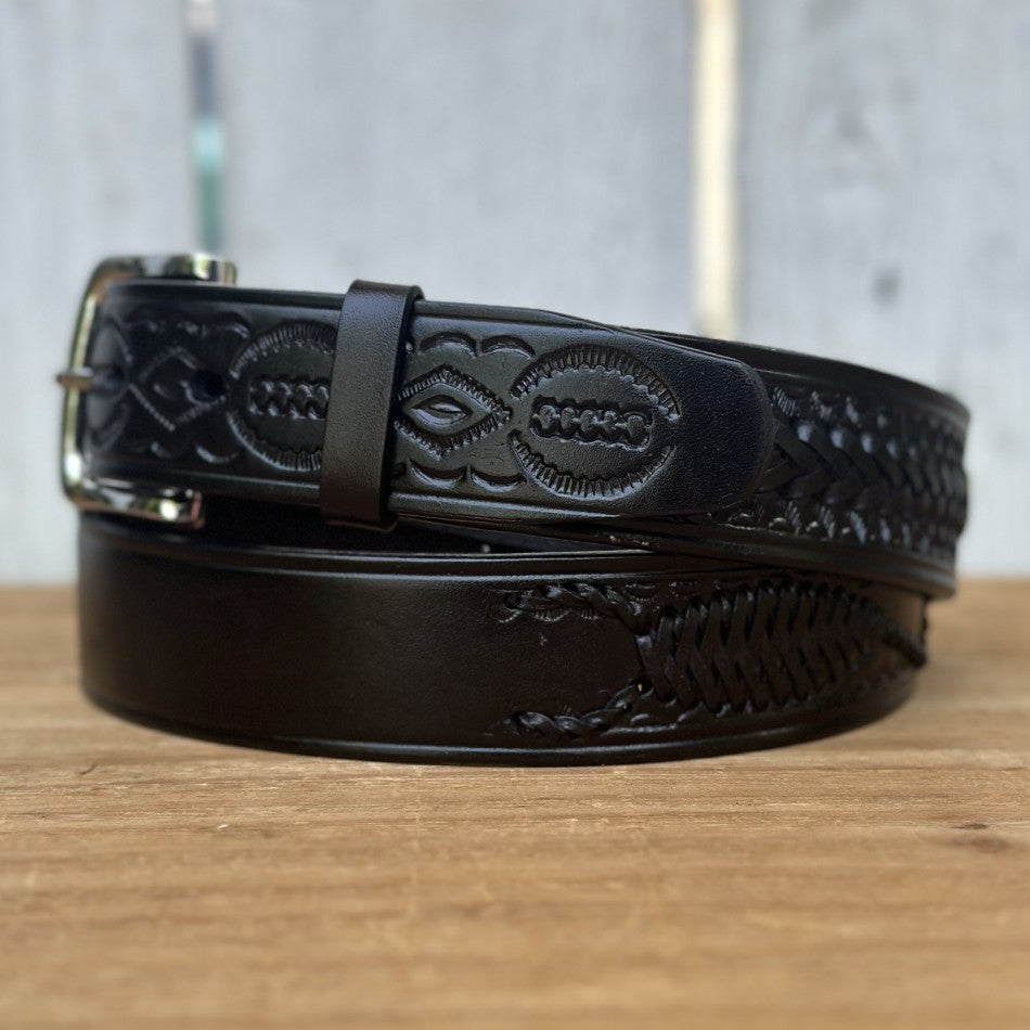 Cinturón "Alacrán" Negro - Cinturones Artesanales Mexicanos para Hombre