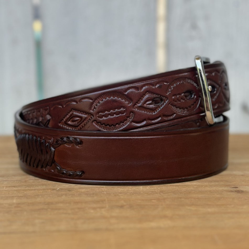 Cinturón "Alacrán" Café - Cinturones Artesanales Mexicanos para Hombre (5)