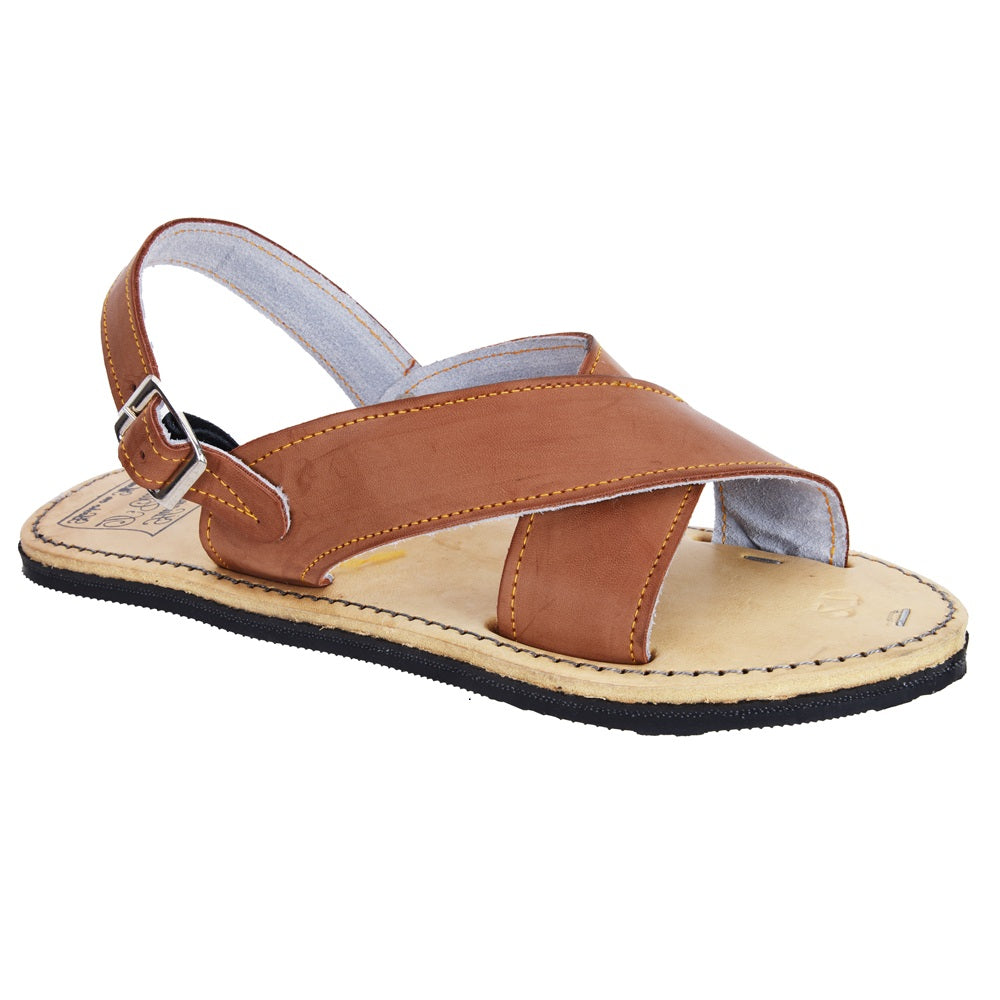 PM-34112 Cruzado Adobe - Huaraches Artesanales Mexicanos para Hombre - Huaraches de Piel