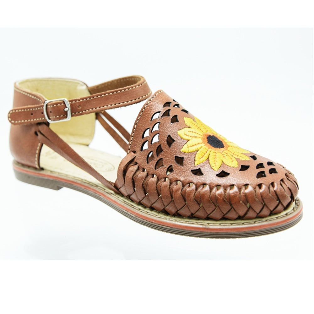 PM-35382 Café- Huaraches Artesanales Mexicanos para Mujer - Huaraches de Piel