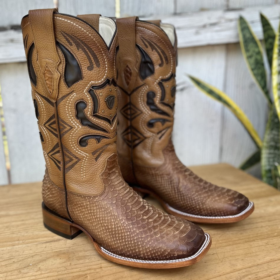 RC-Mamba Miel Python Cowboy Boots for Men Cowboy Boots