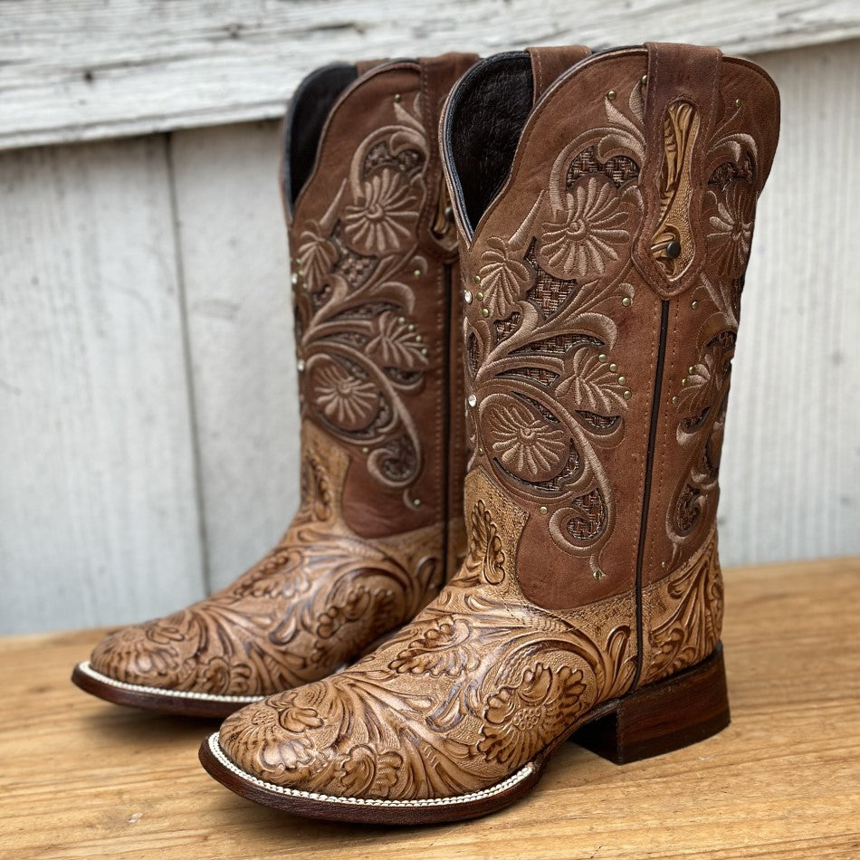 RC-570D Cincelada Orix - Botas Vaqueras Cinceladas para Mujer - Botas Vaqueras Mexicanas (6)
