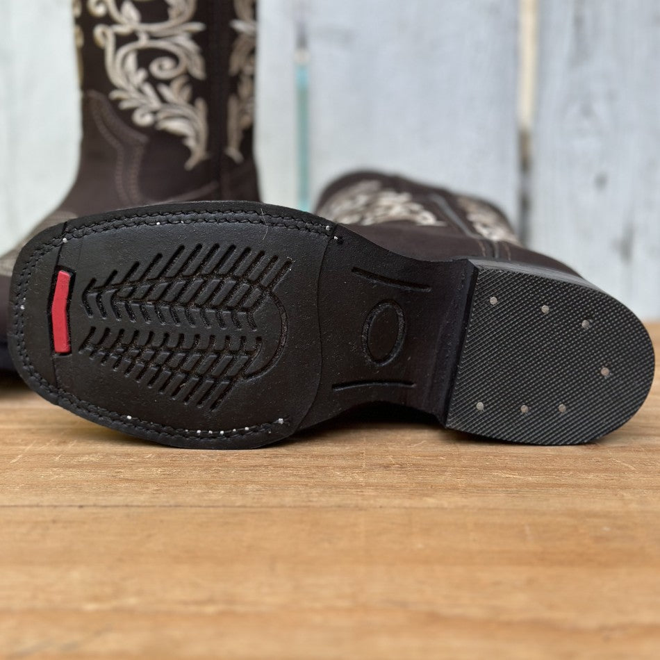 SB-430 Café - Botas Vaqueras con Suela de Goma para Mujer - Botas Mexicanas de Mujer (5)