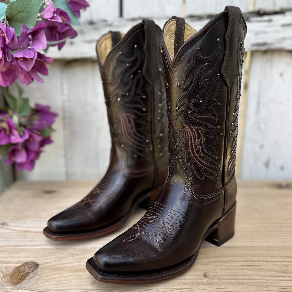 Botas Western Boots For Women Black Womens Leather Cowboy Boots