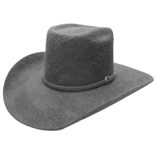 Cuernos Chuecos USA - Felt Cowboy Hats for Men / Texanas Para Hombre - 10X Vakera Grizzly Dark Gray - Texanas Para Hombre