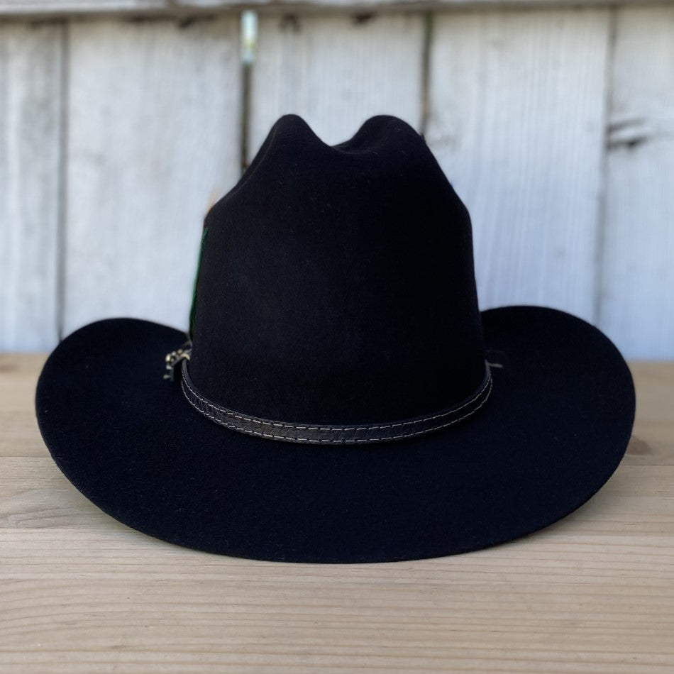 20X Dos Carnales Texana para Hombre - Texanas para Hombre - Texanas de Fieltro - Texana Negro Hombre