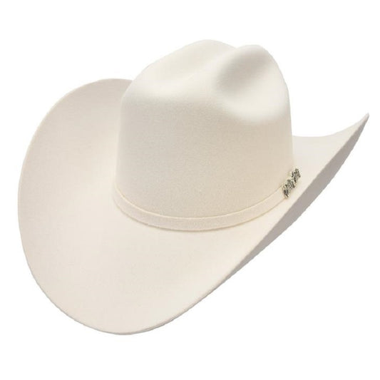 Cuernos Chuecos USA - Felt Cowboy Hats for Men / Texanas Para Hombre - 6X Milano White - Texanas para Hombre