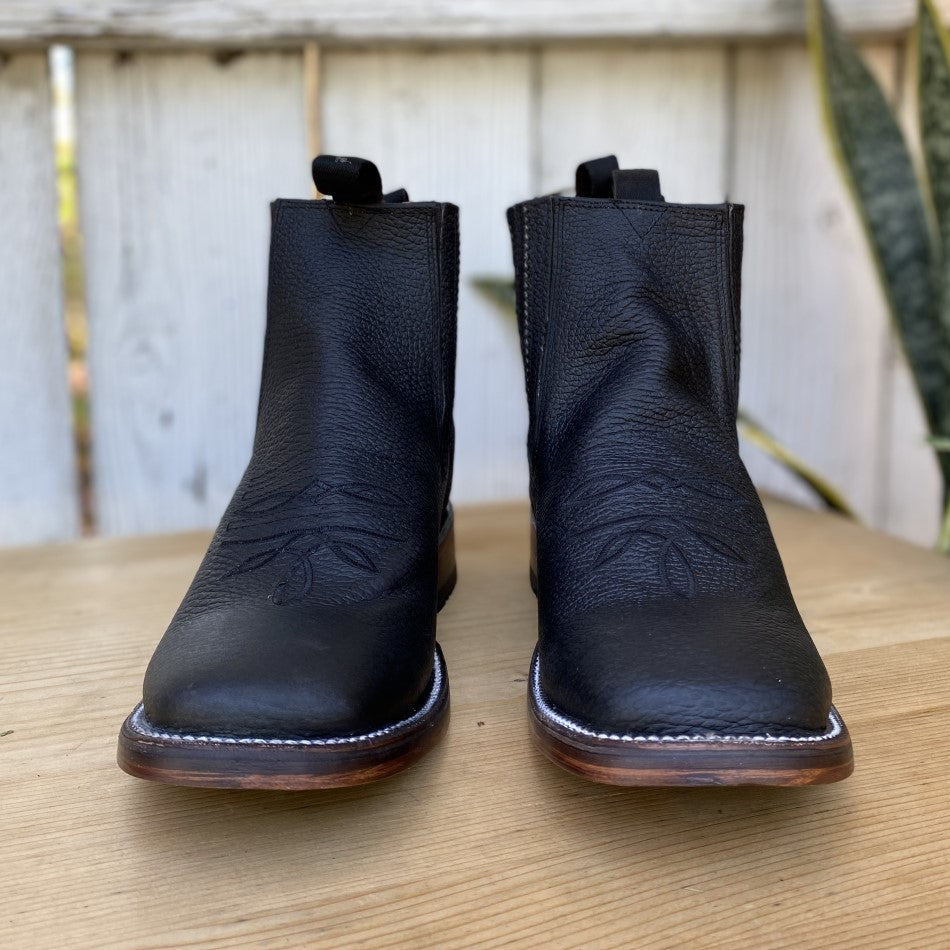 Botin Charro - AS-010 Negro Botines Charros - Botines Charros para Hombre