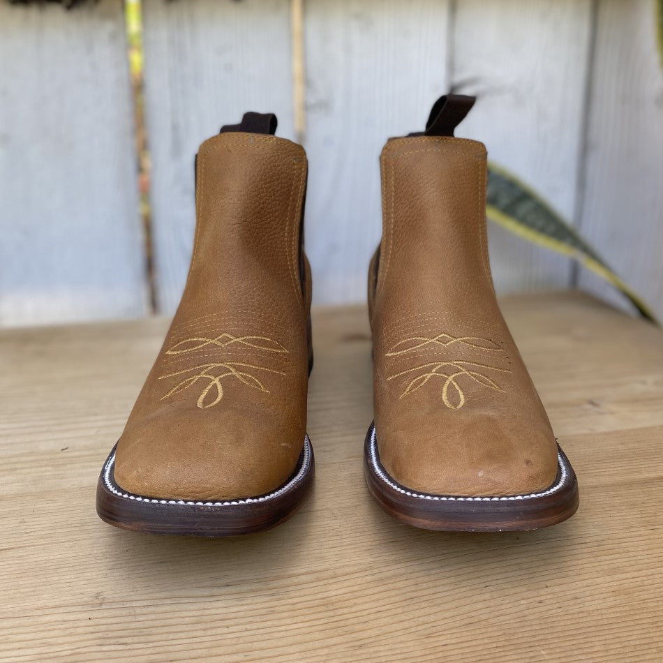 AS-010 Tan Botin Vaquero - Botines Vaqueros - Botines Vaqueros para Hombre