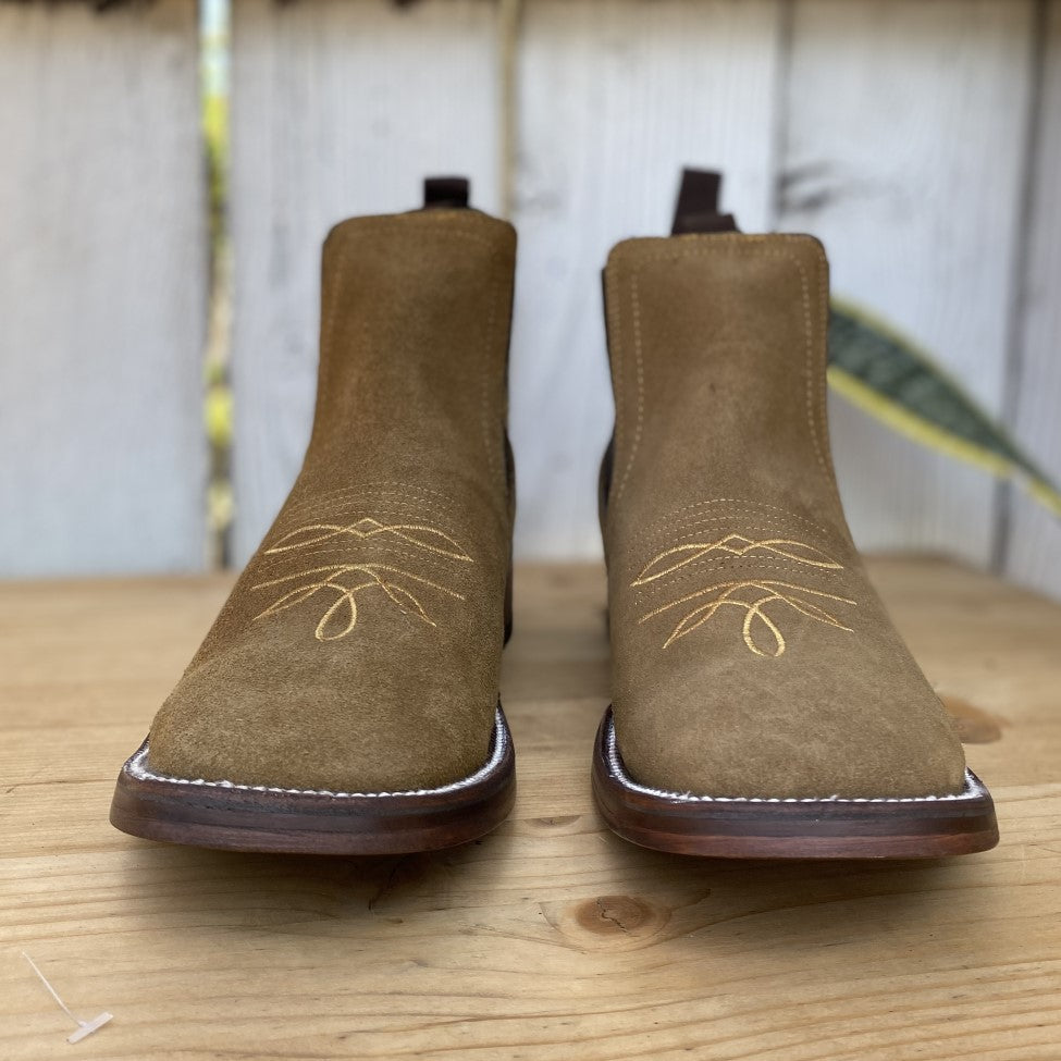 AS-010 Tan Botin Vaquero para Hombre - Botines Vaqueros para Hombre - Botines Vaqueros\