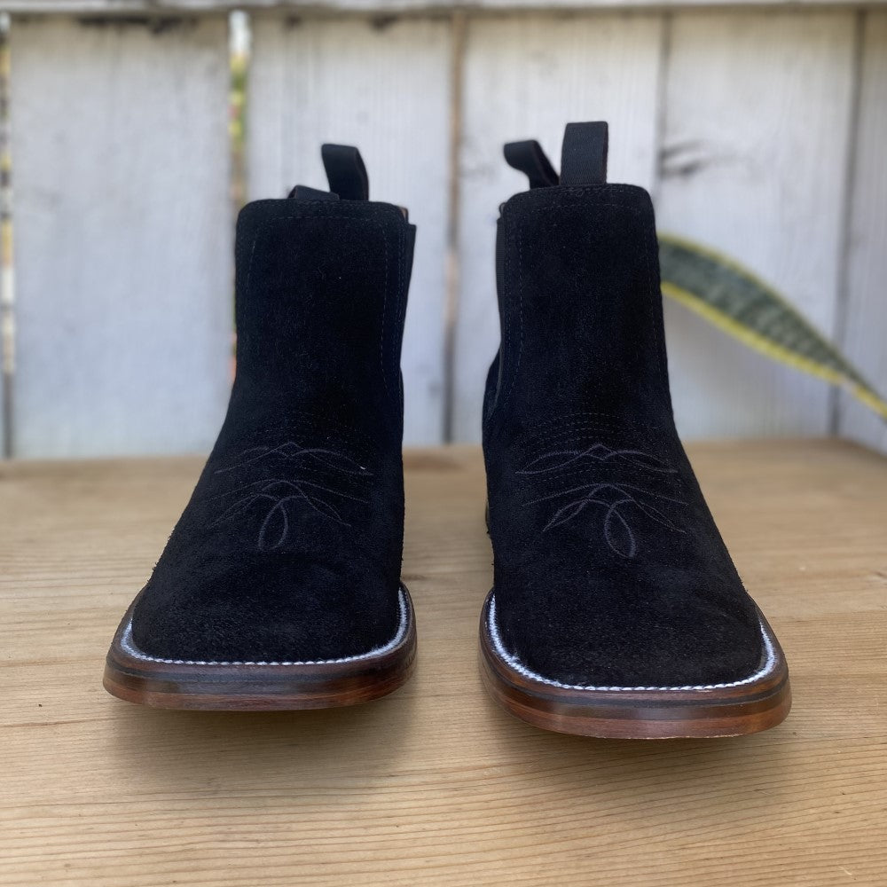 AS-010 Negro Botin Vaquero para Hombre - Botines Vaqueros para Hombre - Botines Vaqueros