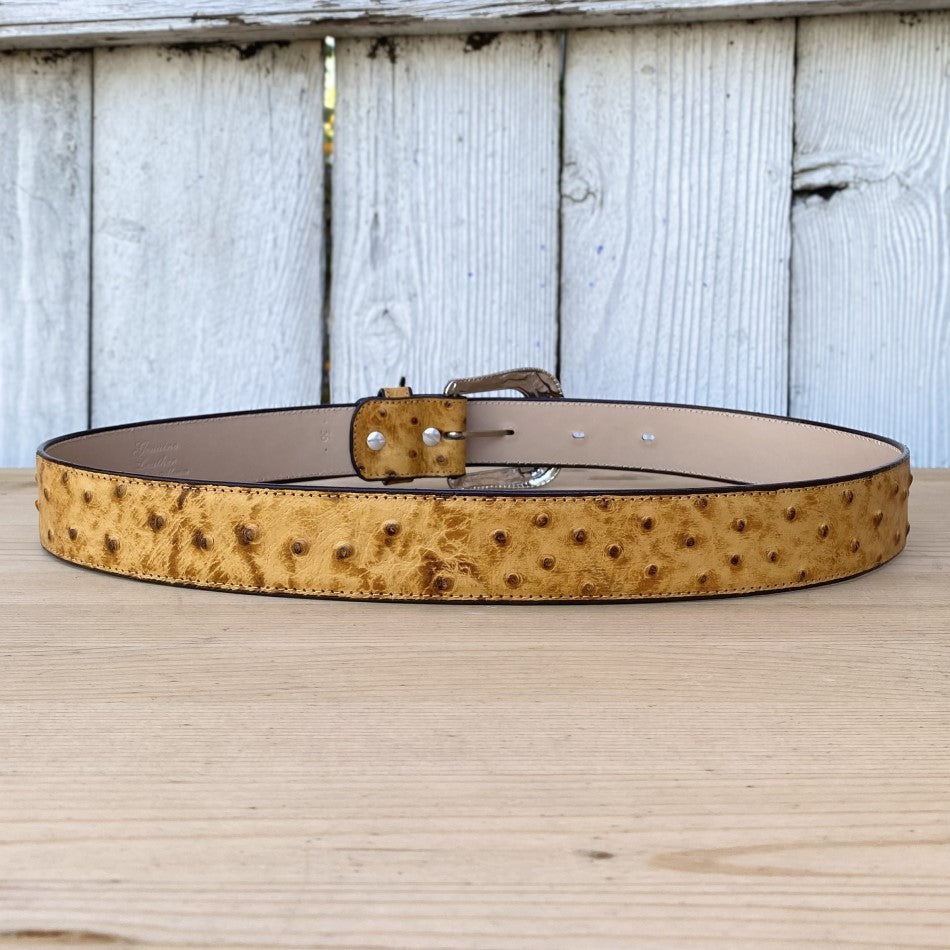 BD-701 Mantequilla - Cinturones Vaqueros para Hombre - Cinturones para hombre vaqueros - Cinturon para hombre vaquero - Cintos Vaqueros - Cinturones exoticos vaqueros
