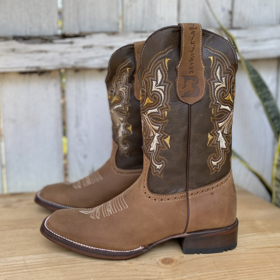 010 Crazy Tabaco - Botas Vaqueras para Hombre -Bota Vaquera Mexicana para Hombre - Botas Vaqueras