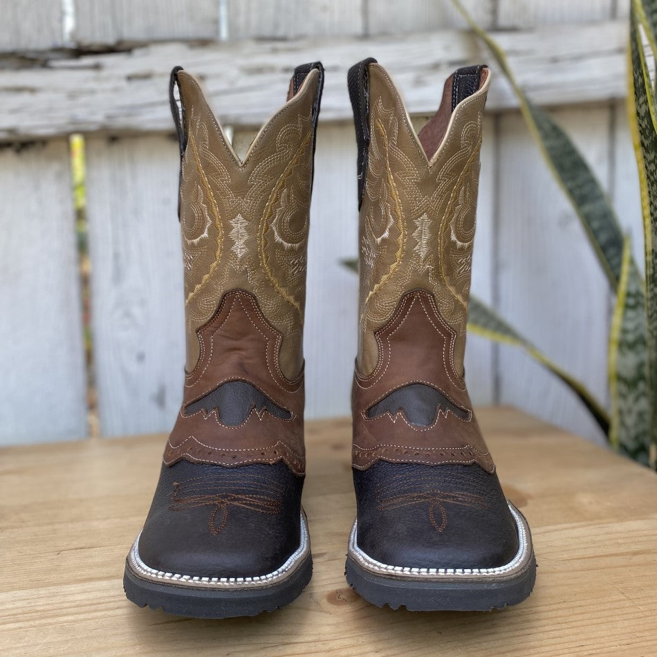 030H Torito Crazy Moka con Cafe - Botas Vaqueras para Hombre -Bota Vaquera Mexicana para Hombre - Botas Vaqueras