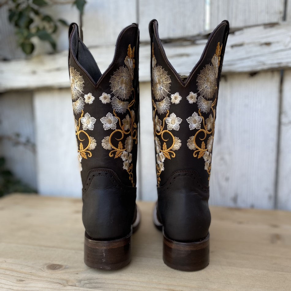 Bota Vaquera para Mujer - JB-1501 Chocolate - Botas vaqueras para Mujer - Bota Vaquera para Mujer - Botas para Mujer Vaqueras