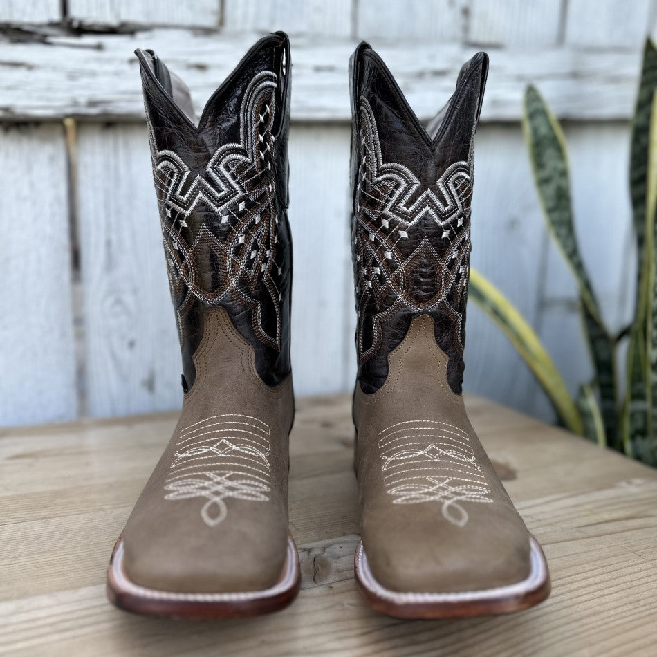 Bota Vaquera Hombre DA-2417 Arena - Botas para Mujer Vaqueras - Botas Vaqueras con Suela de Vaqueta - Botas para Hombre