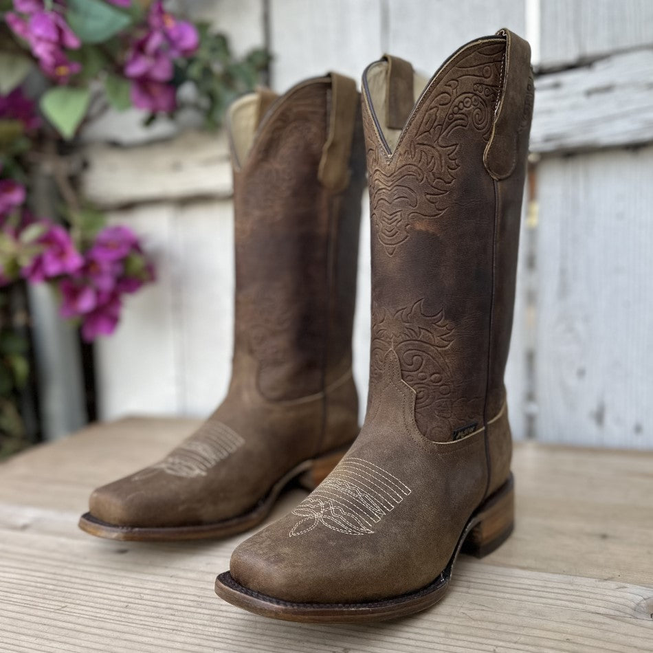 DA-2411 Cafe Western Boots for Women Cowgirl Boots