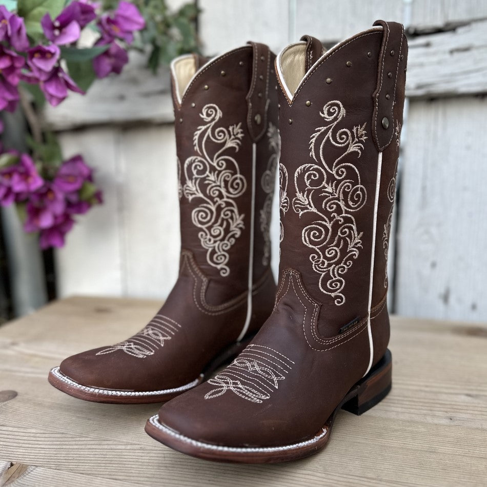 DA-2442 Brown - Western Boots for Women