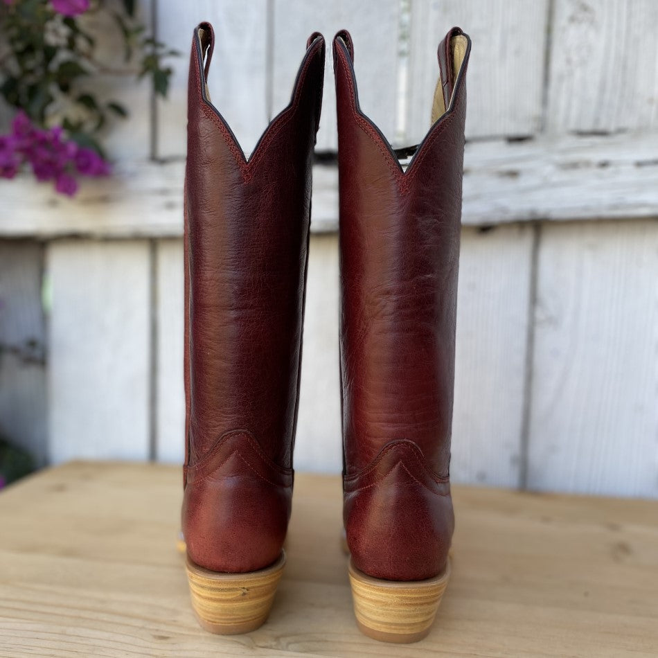 Bota Vaquera Red Hawk Rojo - Botas Vaqueras para Mujer - Bota Vaquera Rojo - Botas para Mujer Vaqueras