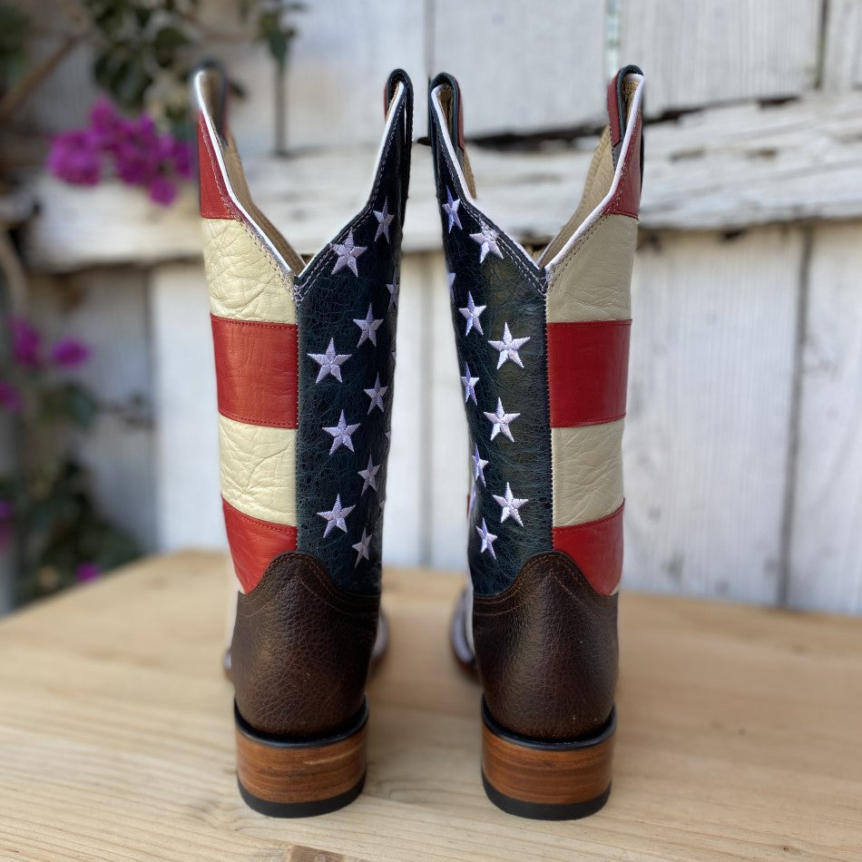 Bota Vaquera para Mujer - Red Hawk Stripes and Stars - Bota Vaquera para Mujer - Botas de Mujer - Bota Vaquera
