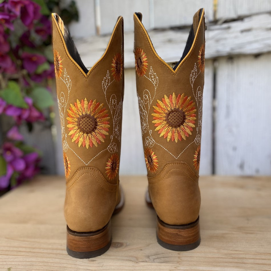 Bota Vaquera - JB-1505 Miel - Botas Vaqueras para Mujer - Bota Vaquera para Mujer de Mexico - Botas Vaqueras Mexicanas