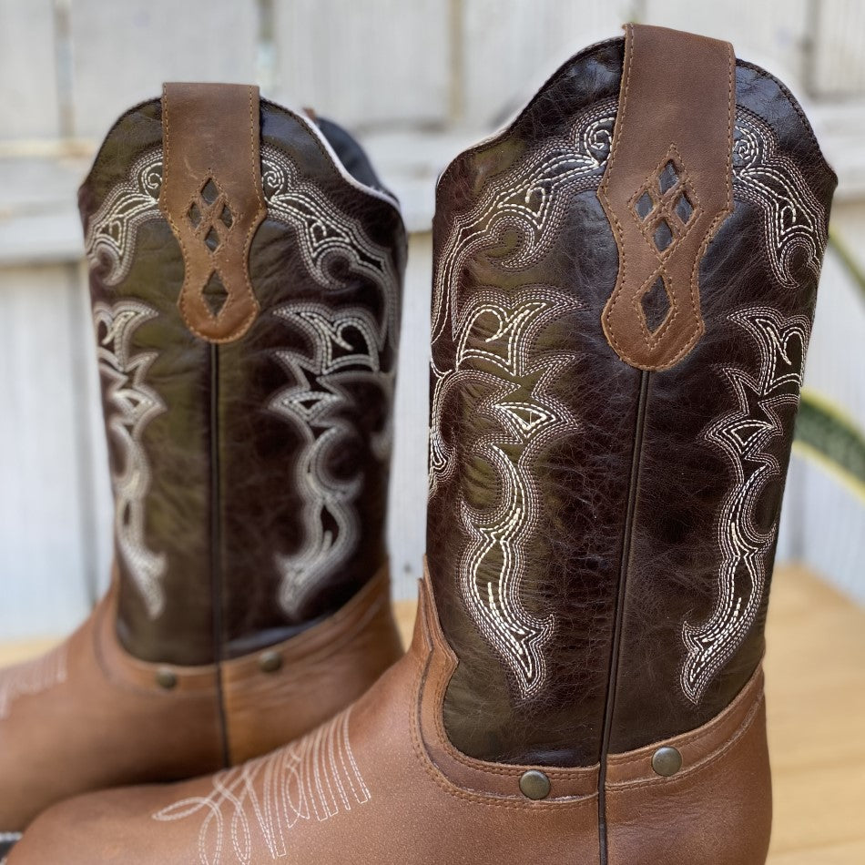 Bota Vaquera de Rodeo Cafe - Botas para Hombre de Rodeo - Bota de Mexico Rodeo