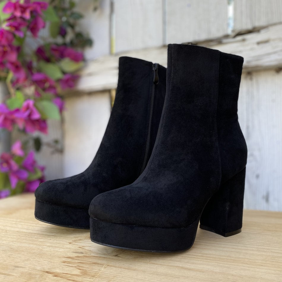 Zapatos Para Mujer De Tacon Seguido CT-01 Negro Botas Para Mujer